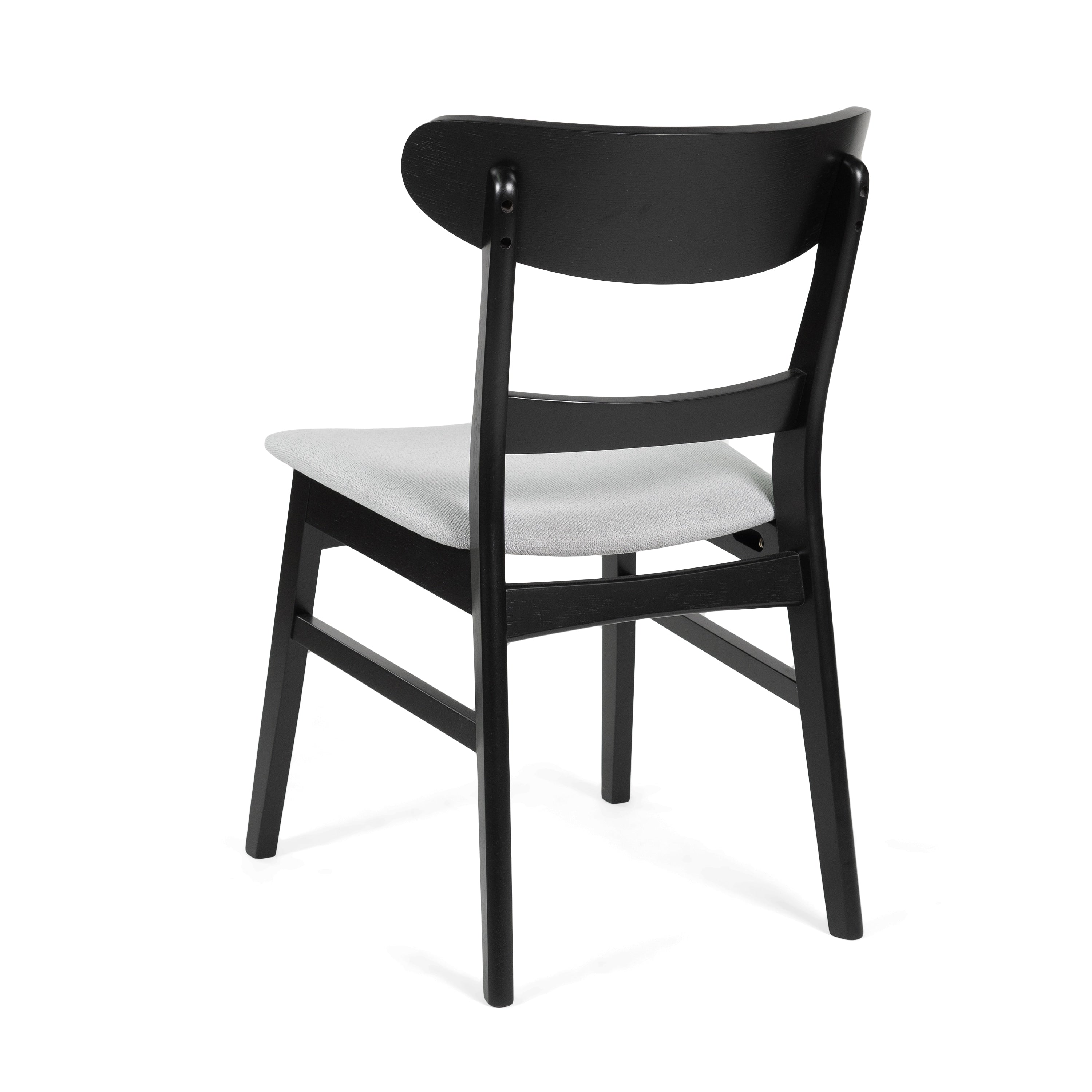 Sedia da pranzo Abrielle in legno di caucciù imbottita in stile moderno di metà secolo (set di 2) di Christopher Knight Home