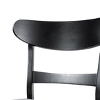 Sedia da pranzo Abrielle in legno di caucciù imbottita in stile moderno di metà secolo (set di 2) di Christopher Knight Home