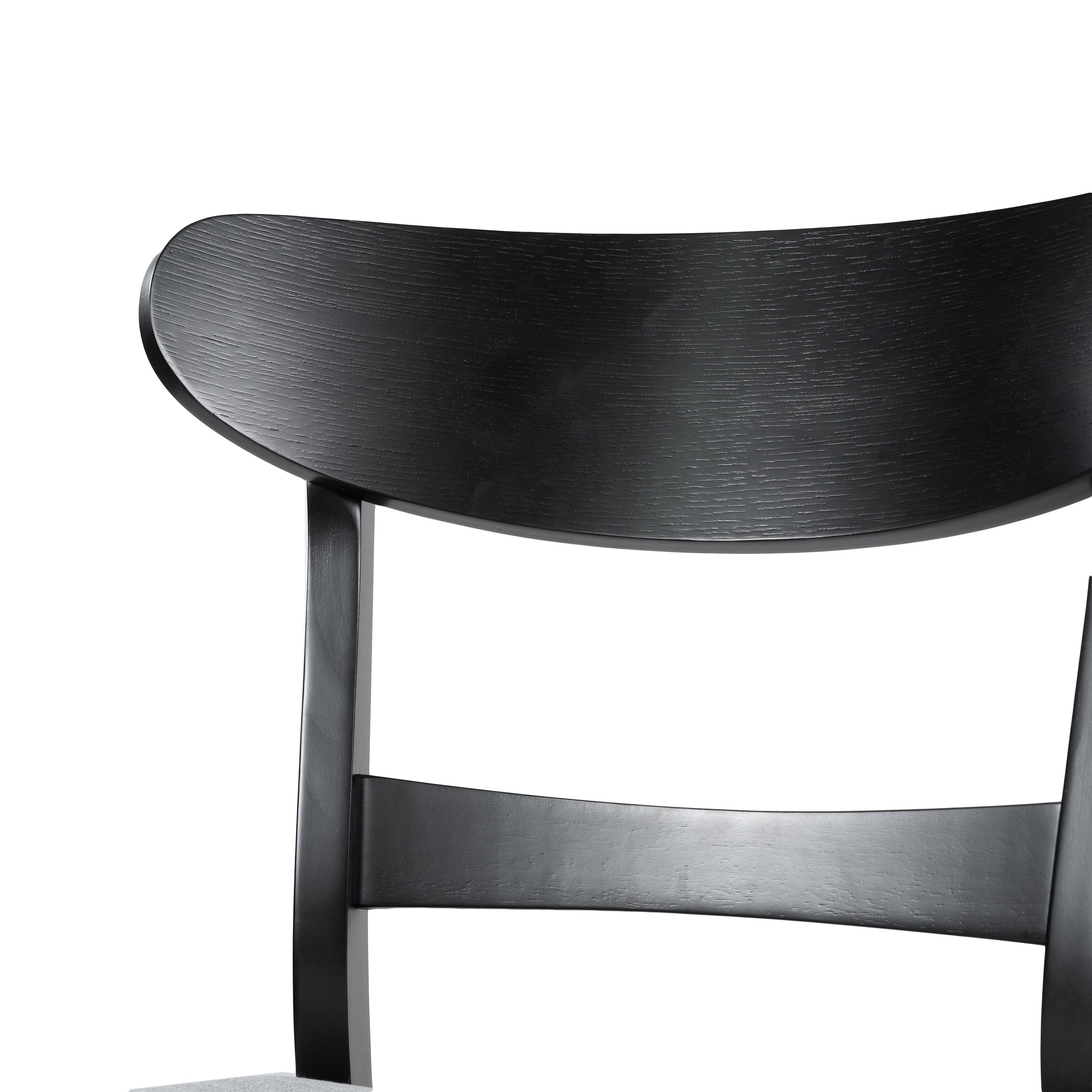Sedia da pranzo Abrielle in legno di caucciù imbottita in stile moderno di metà secolo (set di 2) di Christopher Knight Home