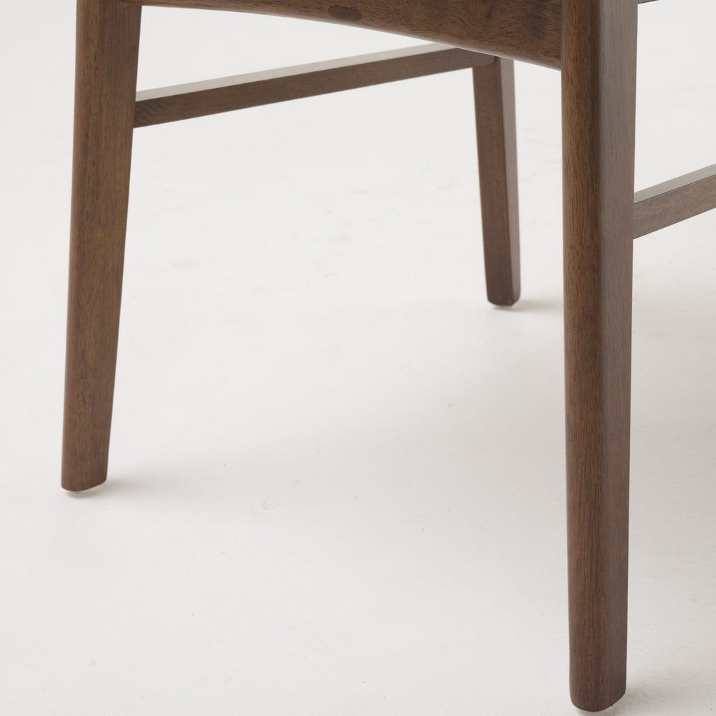 Sedia da pranzo Abrielle in legno di caucciù imbottita in stile moderno di metà secolo (set di 2) di Christopher Knight Home