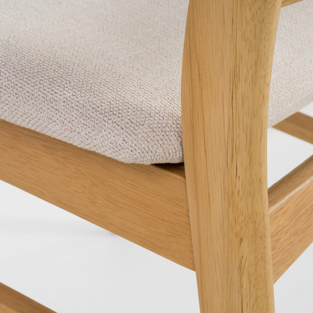 Sedia da pranzo Abrielle in legno di caucciù imbottita in stile moderno di metà secolo (set di 2) di Christopher Knight Home