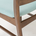 Sedia da pranzo Abrielle in legno di caucciù imbottita in stile moderno di metà secolo (set di 2) di Christopher Knight Home