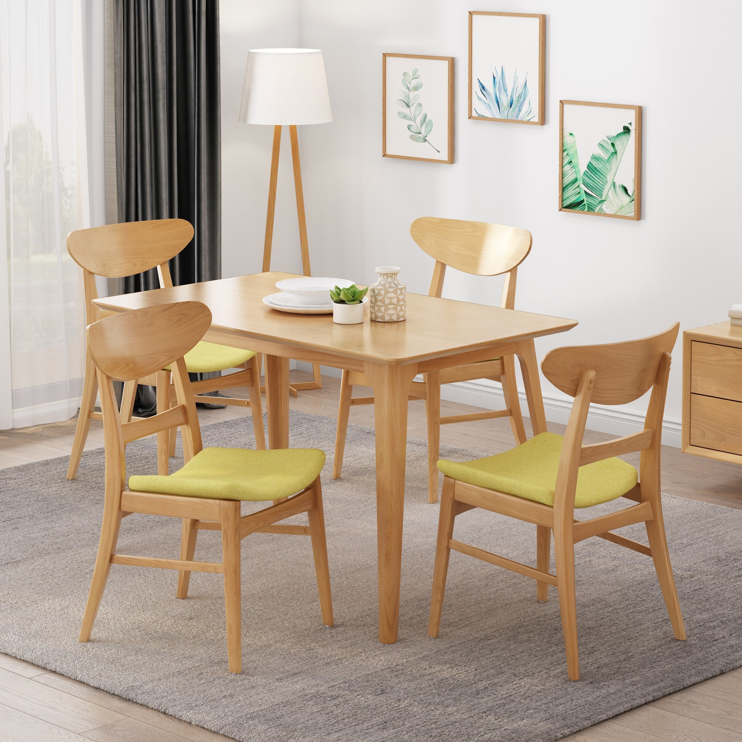 Sedie da pranzo moderne di metà secolo Idalia (set di 4) di Christopher Knight Home