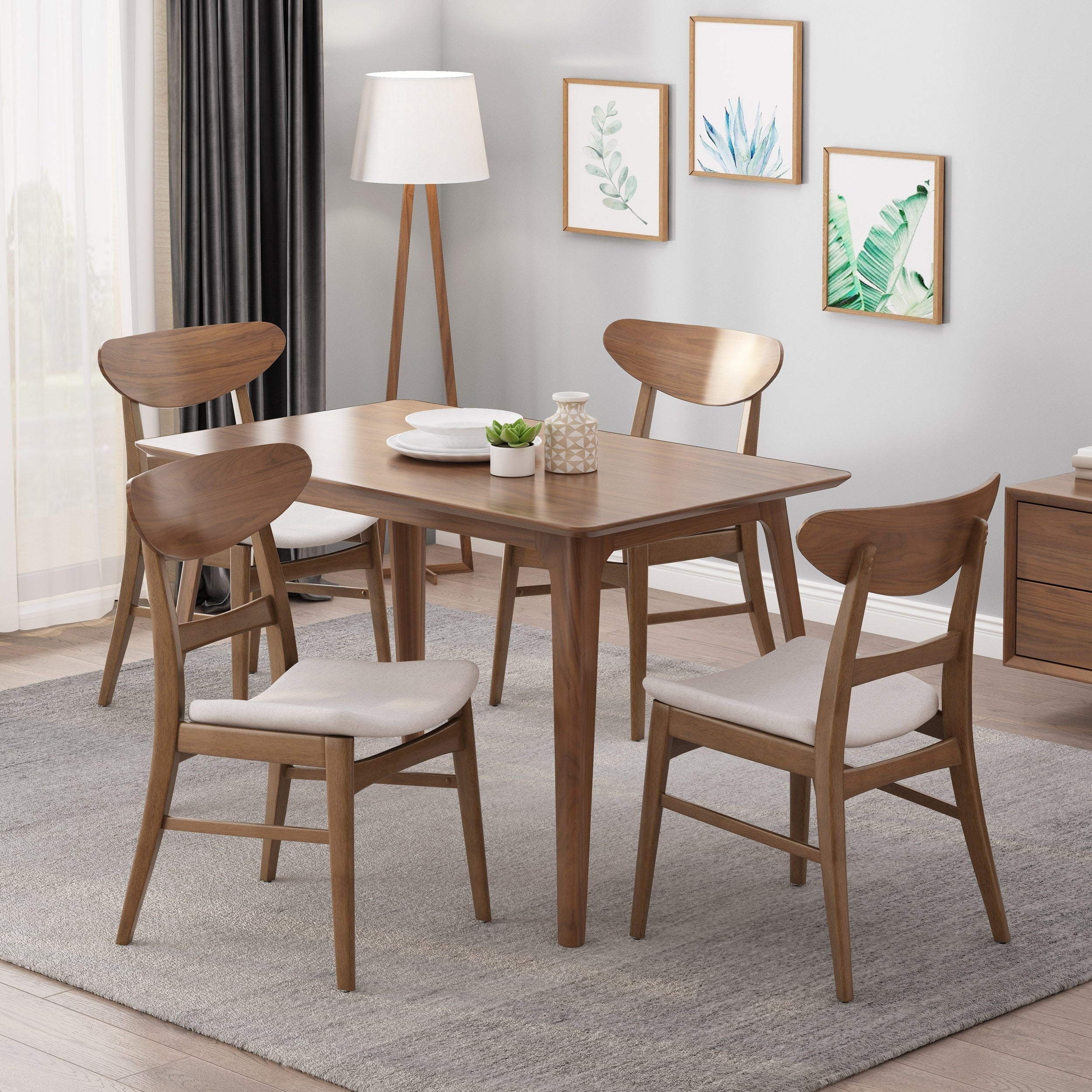 Sedie da pranzo moderne di metà secolo Idalia (set di 4) di Christopher Knight Home