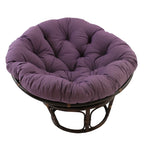 Sedia Papasan in rattan Bali da 42 pollici con cuscino in twill