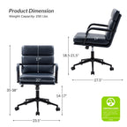 Sedia Joseph Modern Task in similpelle con blocco dell'inclinazione e inclinazione centrale di HULALA HOME