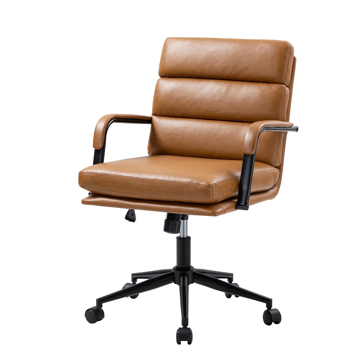 Sedia Joseph Modern Task in similpelle con blocco dell'inclinazione e inclinazione centrale di HULALA HOME