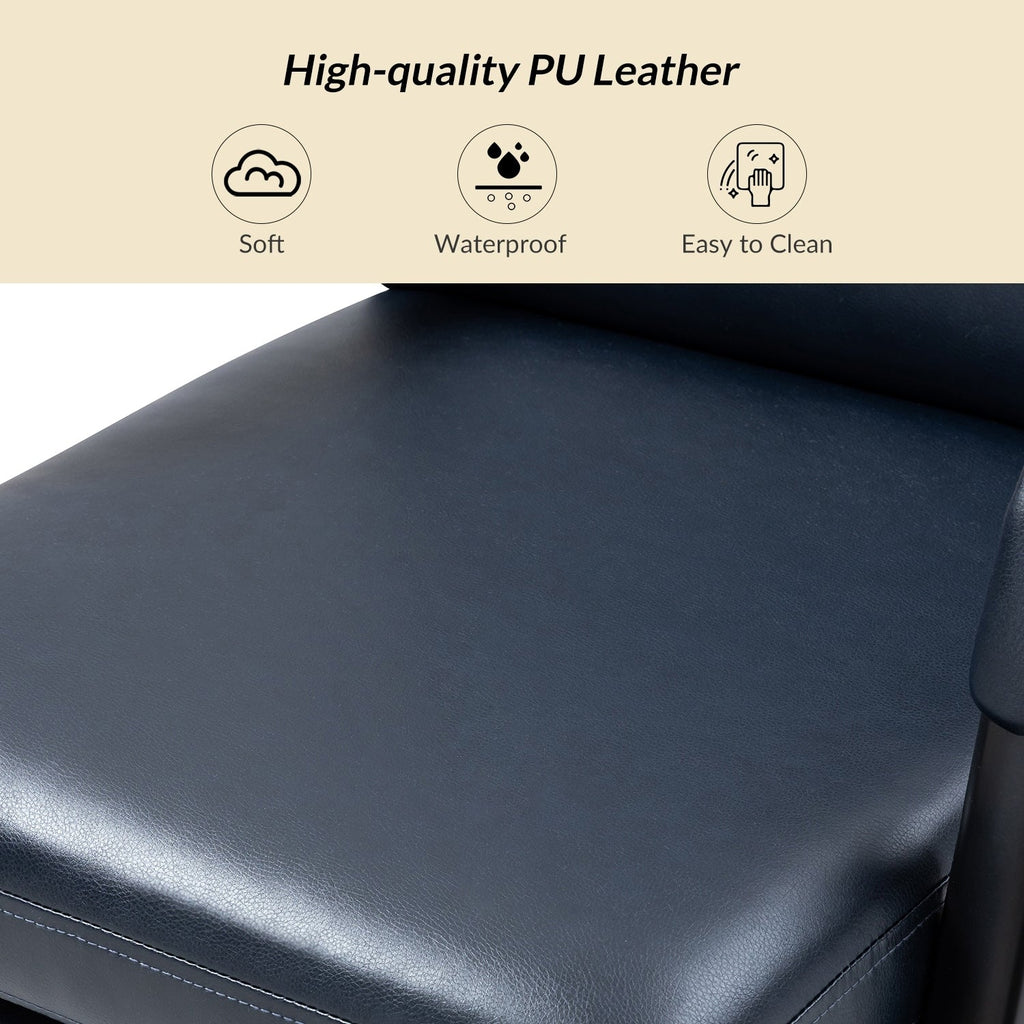 Sedia Joseph Modern Task in similpelle con blocco dell'inclinazione e inclinazione centrale di HULALA HOME