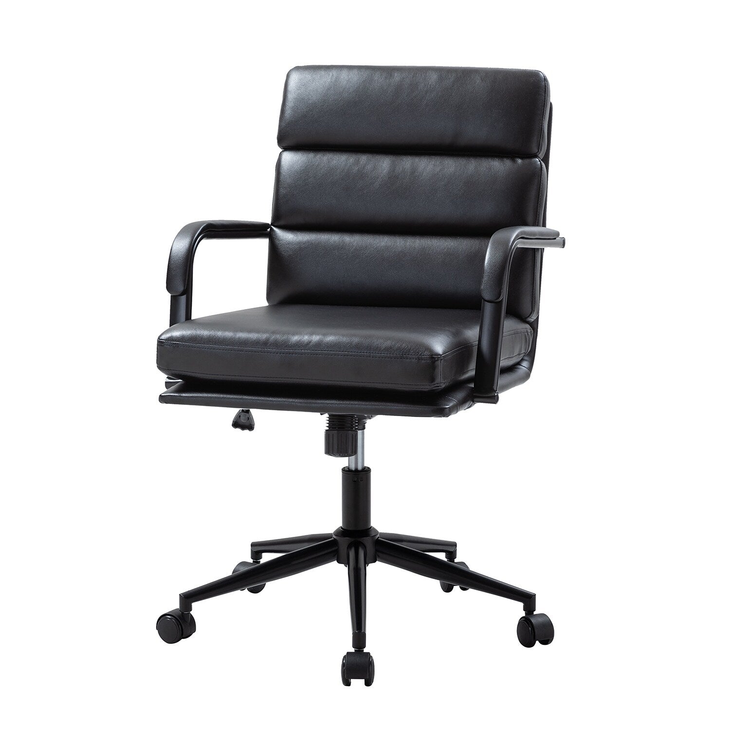 Sedia Joseph Modern Task in similpelle con blocco dell'inclinazione e inclinazione centrale di HULALA HOME