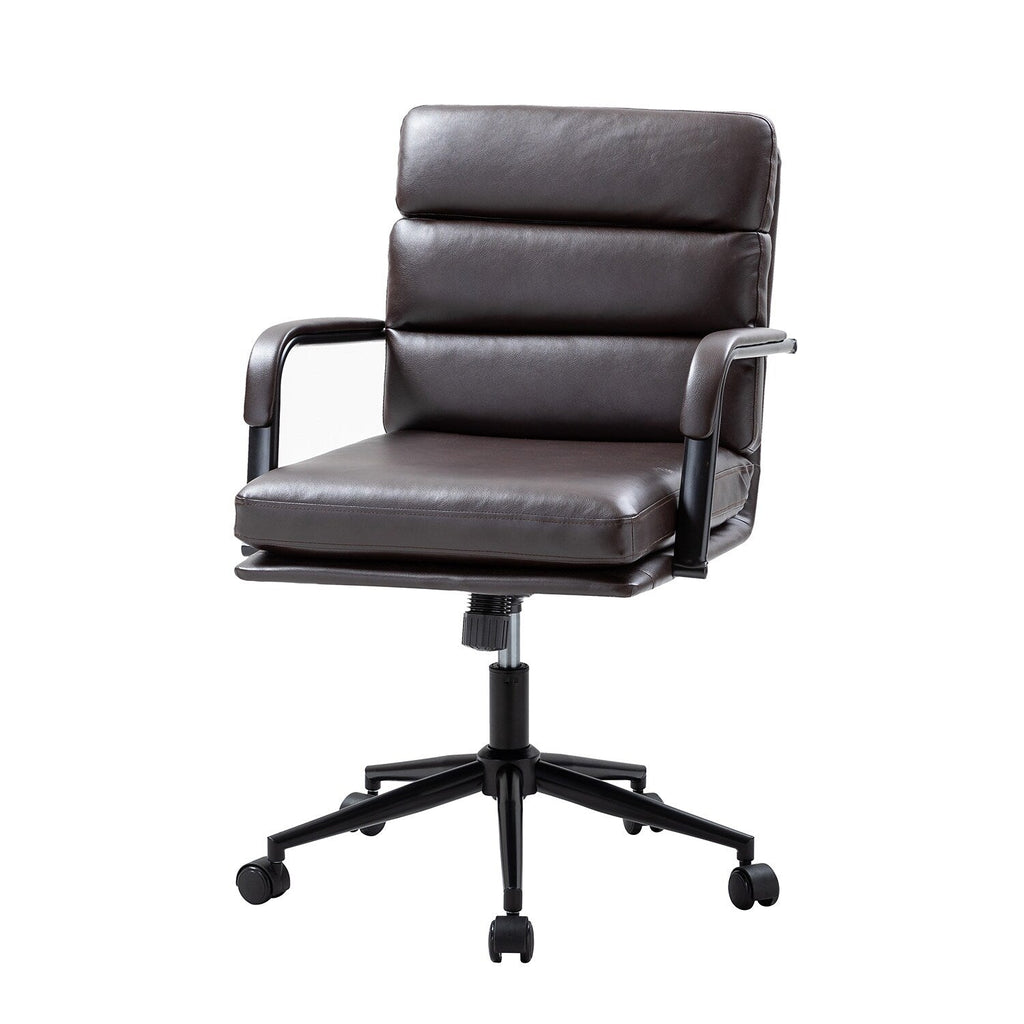 Sedia Joseph Modern Task in similpelle con blocco dell'inclinazione e inclinazione centrale di HULALA HOME
