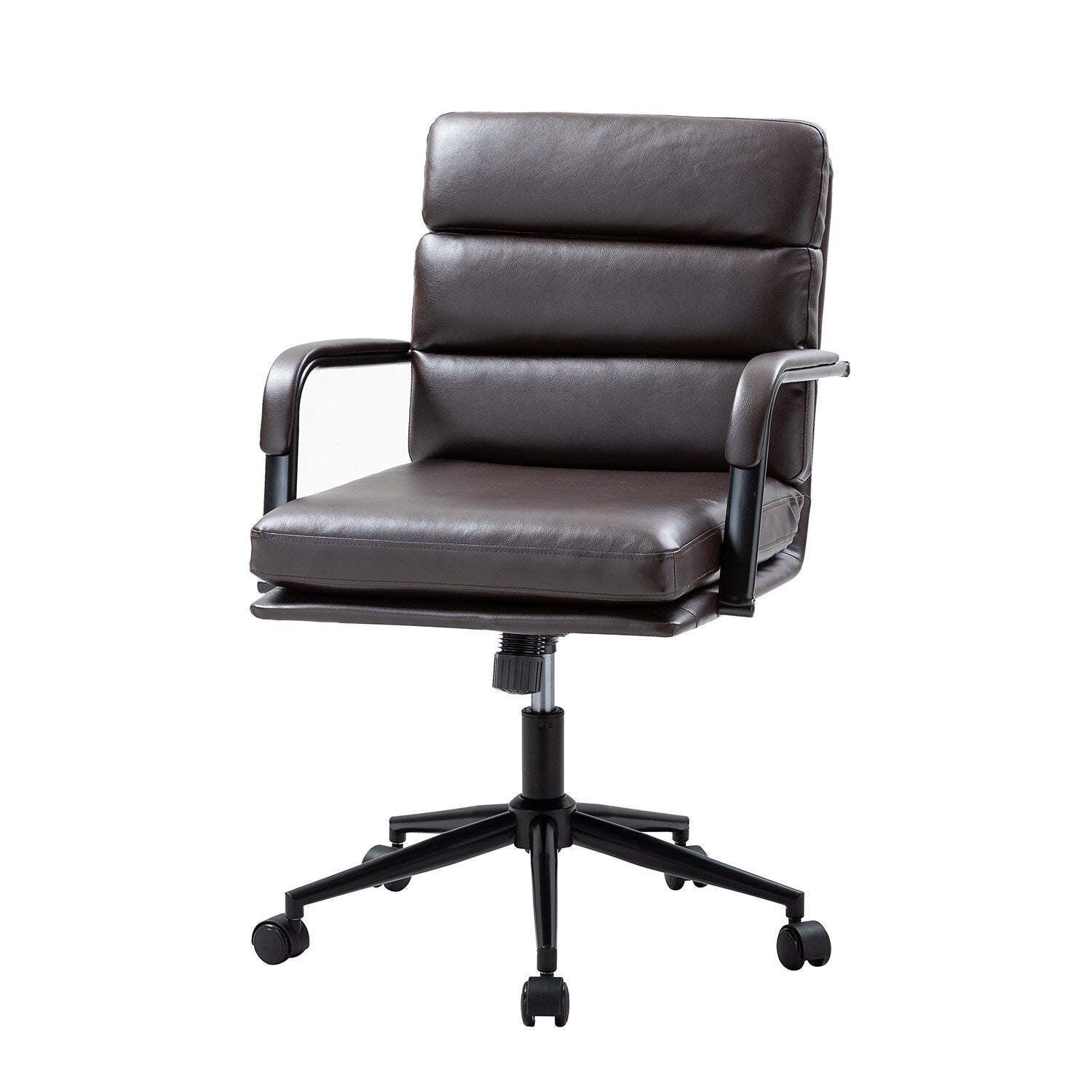 Sedia Joseph Modern Task in similpelle con blocco dell'inclinazione e inclinazione centrale di HULALA HOME