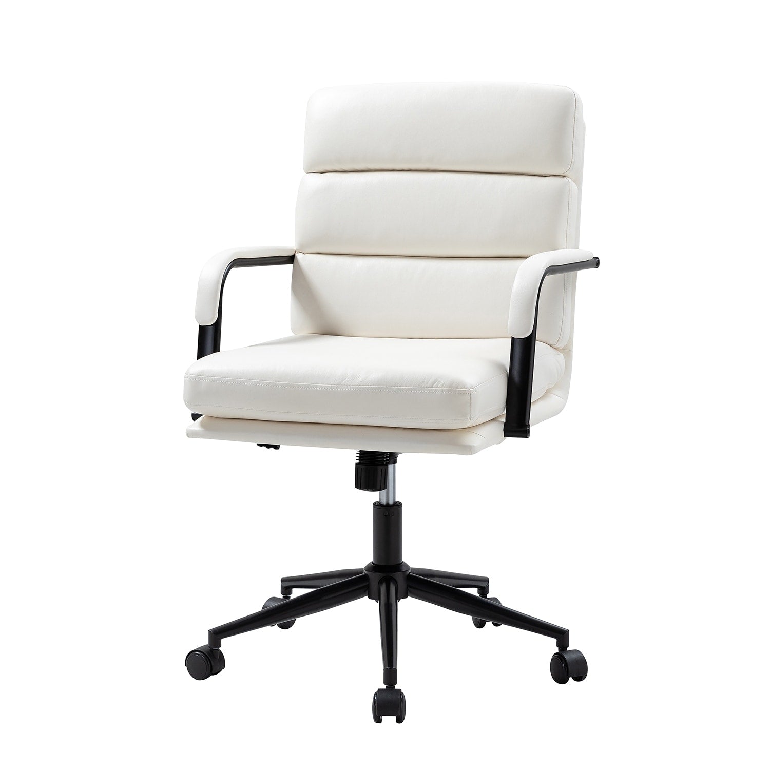 Sedia Joseph Modern Task in similpelle con blocco dell'inclinazione e inclinazione centrale di HULALA HOME