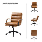 Sedia Joseph Modern Task in similpelle con blocco dell'inclinazione e inclinazione centrale di HULALA HOME