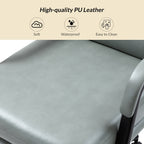 Sedia Joseph Modern Task in similpelle con blocco dell'inclinazione e inclinazione centrale di HULALA HOME