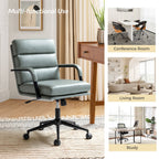 Sedia Joseph Modern Task in similpelle con blocco dell'inclinazione e inclinazione centrale di HULALA HOME