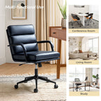 Sedia Joseph Modern Task in similpelle con blocco dell'inclinazione e inclinazione centrale di HULALA HOME