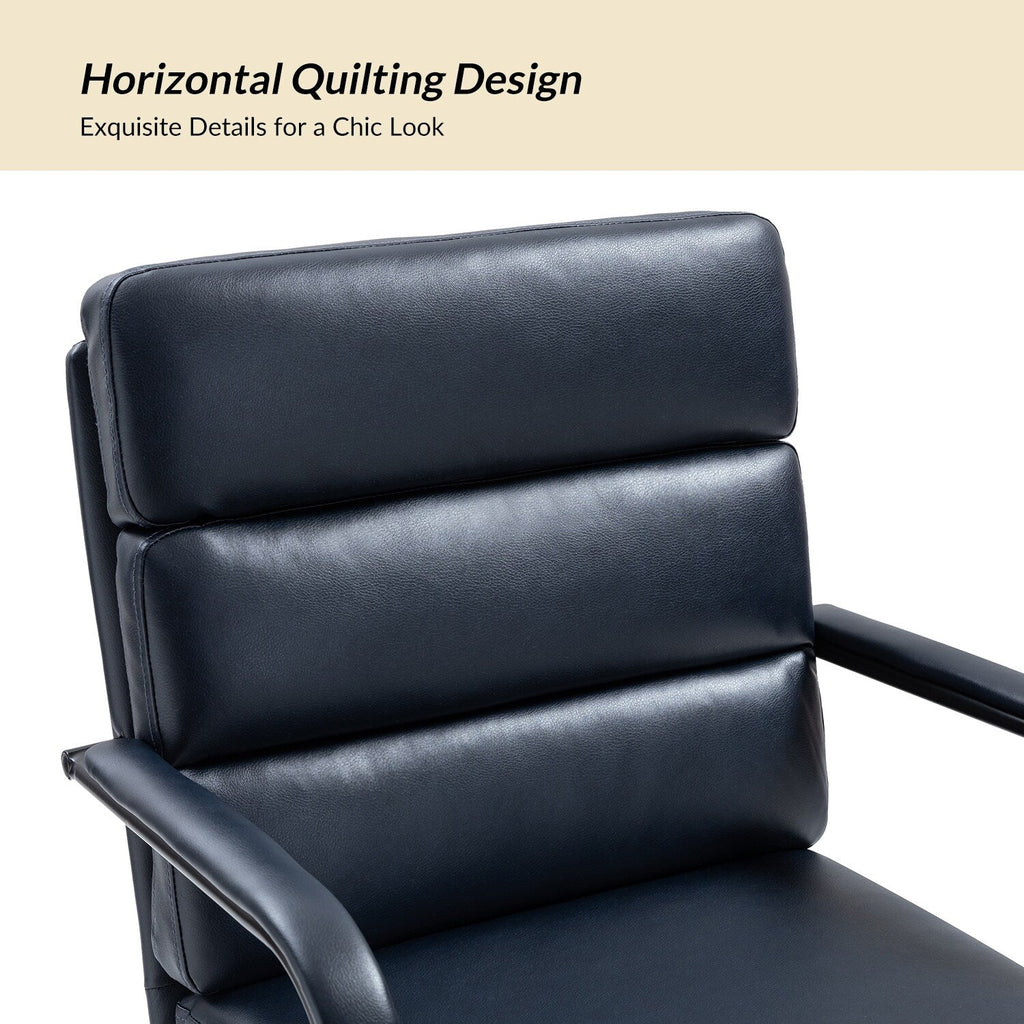 Sedia Joseph Modern Task in similpelle con blocco dell'inclinazione e inclinazione centrale di HULALA HOME