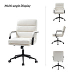 Sedia Joseph Modern Task in similpelle con blocco dell'inclinazione e inclinazione centrale di HULALA HOME