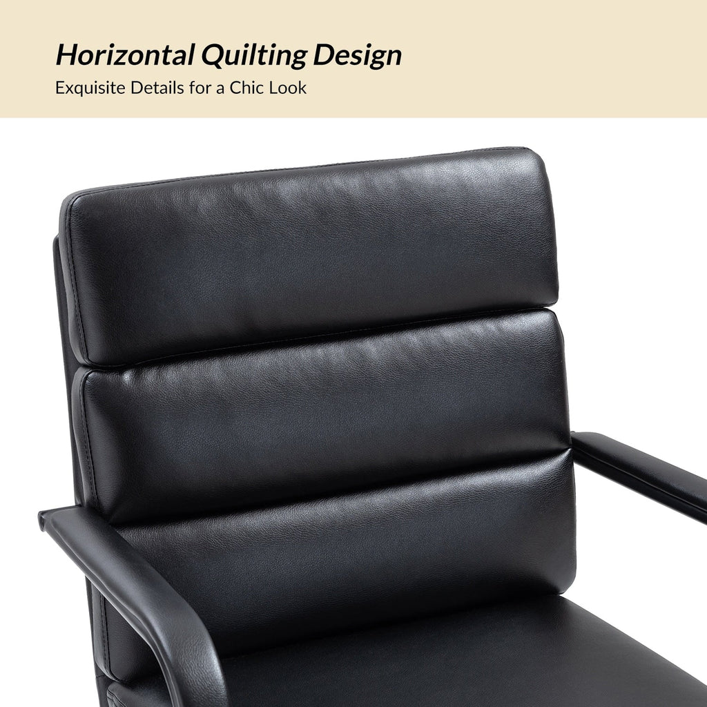 Sedia Joseph Modern Task in similpelle con blocco dell'inclinazione e inclinazione centrale di HULALA HOME