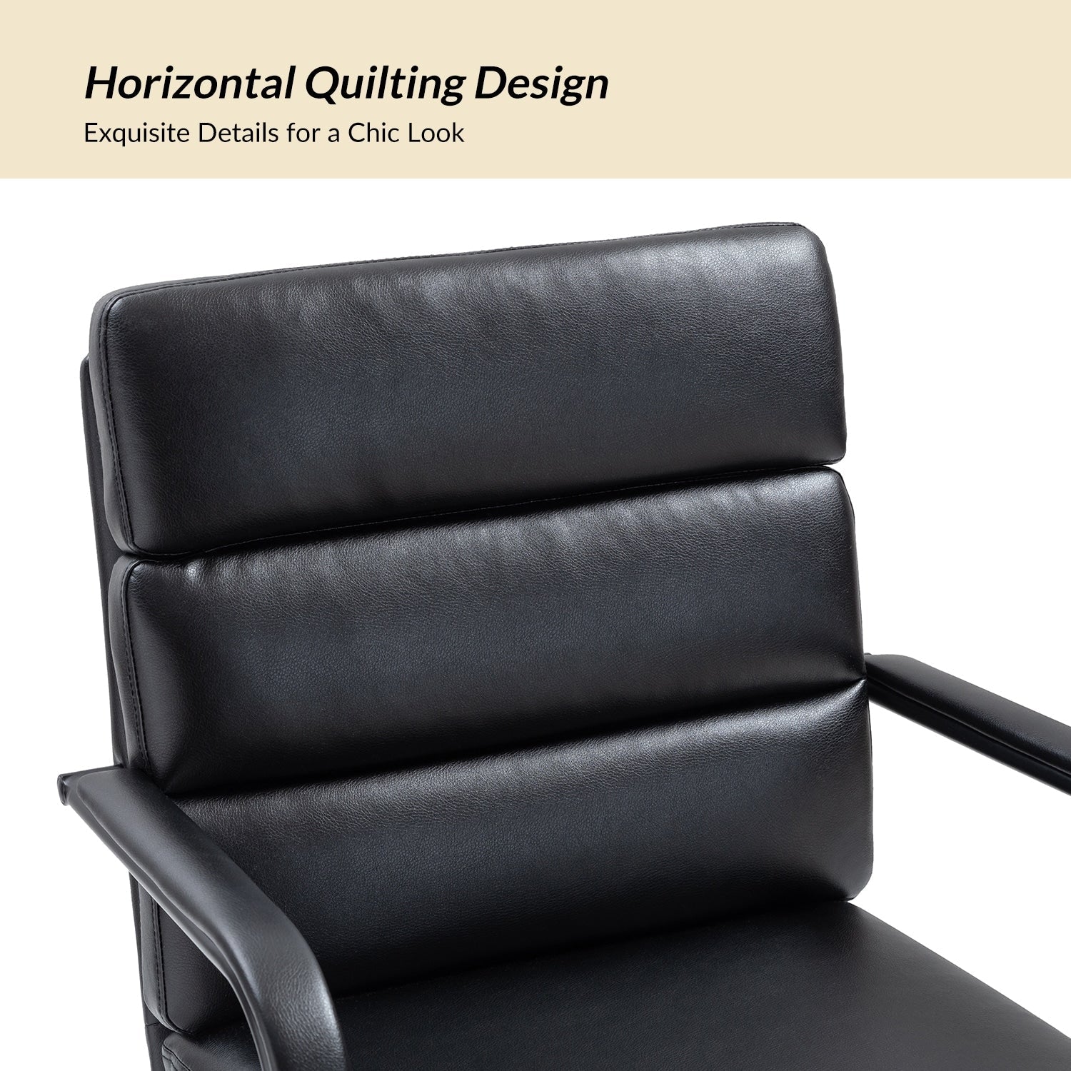 Sedia Joseph Modern Task in similpelle con blocco dell'inclinazione e inclinazione centrale di HULALA HOME