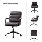 Sedia Joseph Modern Task in similpelle con blocco dell'inclinazione e inclinazione centrale di HULALA HOME