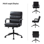 Sedia Joseph Modern Task in similpelle con blocco dell'inclinazione e inclinazione centrale di HULALA HOME