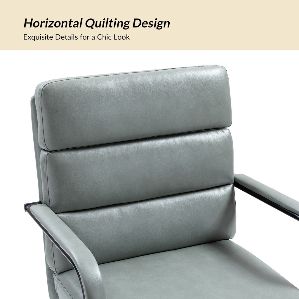 Sedia Joseph Modern Task in similpelle con blocco dell'inclinazione e inclinazione centrale di HULALA HOME