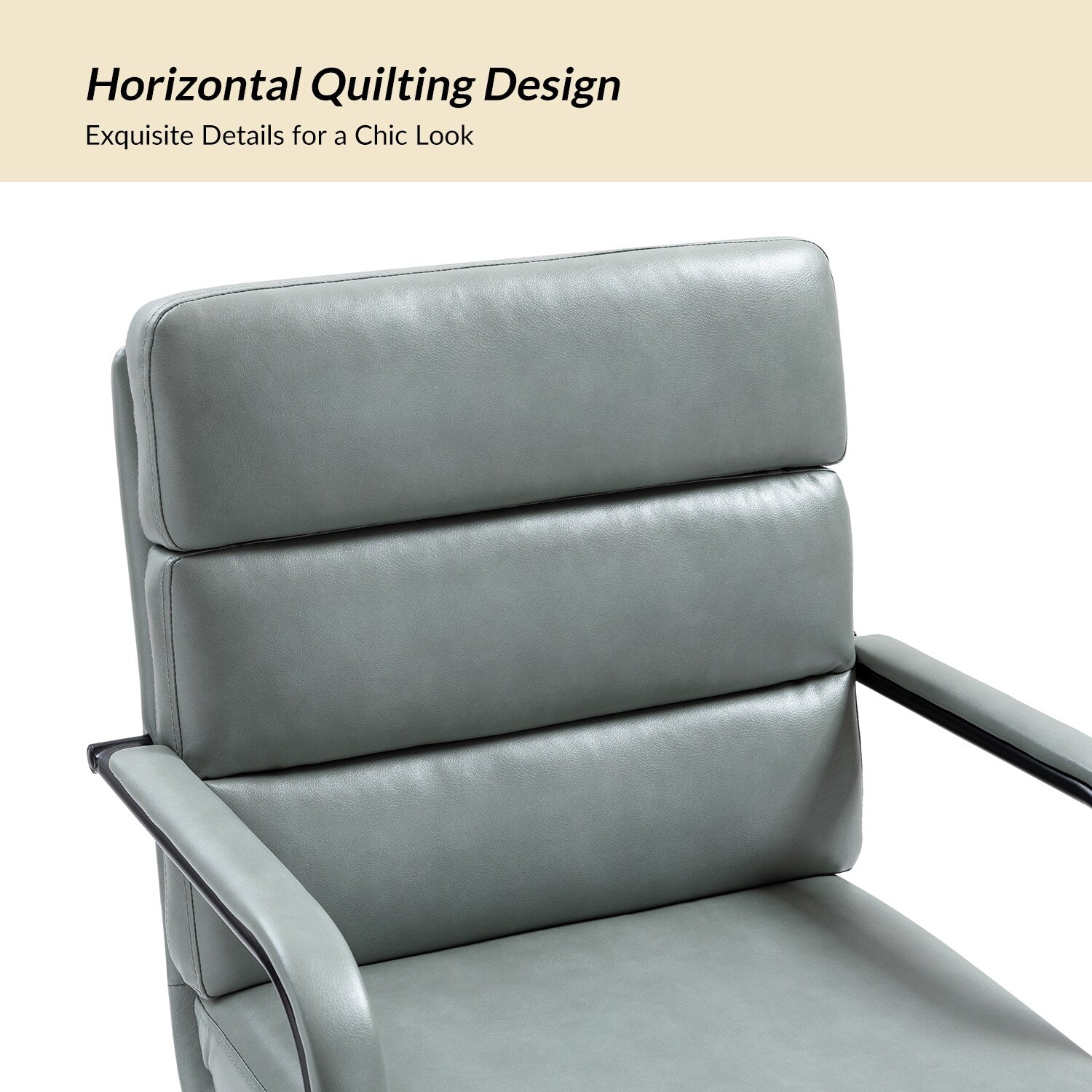 Sedia Joseph Modern Task in similpelle con blocco dell'inclinazione e inclinazione centrale di HULALA HOME