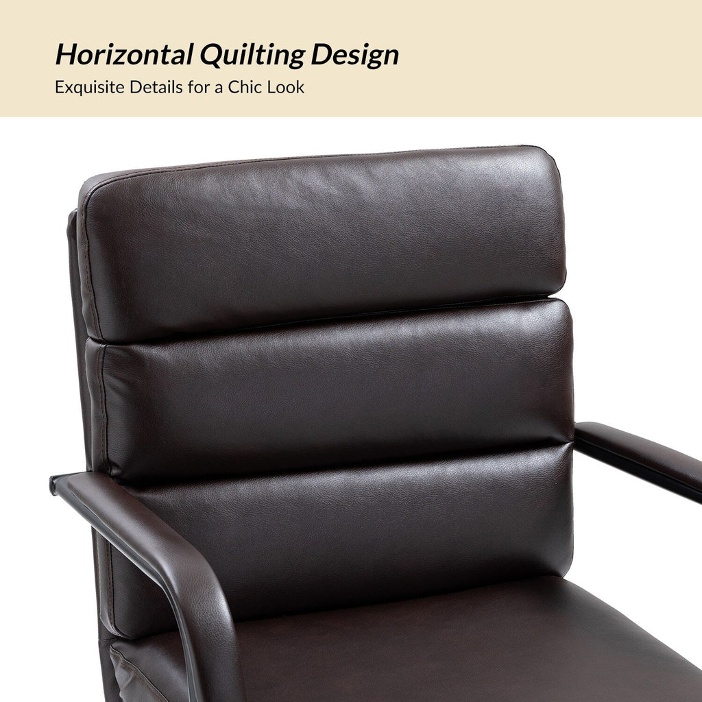 Sedia Joseph Modern Task in similpelle con blocco dell'inclinazione e inclinazione centrale di HULALA HOME
