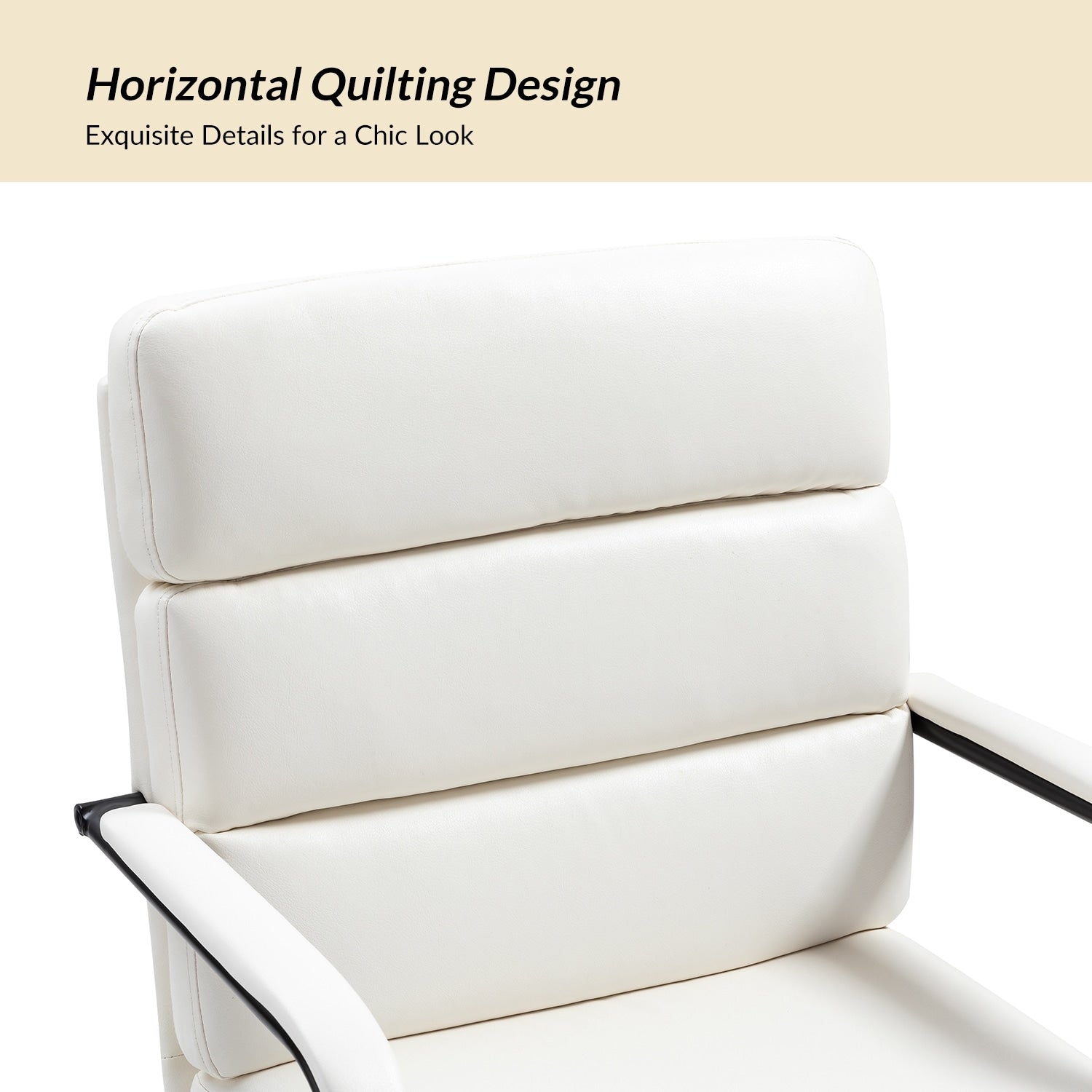 Sedia Joseph Modern Task in similpelle con blocco dell'inclinazione e inclinazione centrale di HULALA HOME