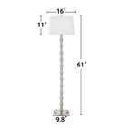 Lampada da terra KAWOTI da 61'' con paralume in tessuto Empire