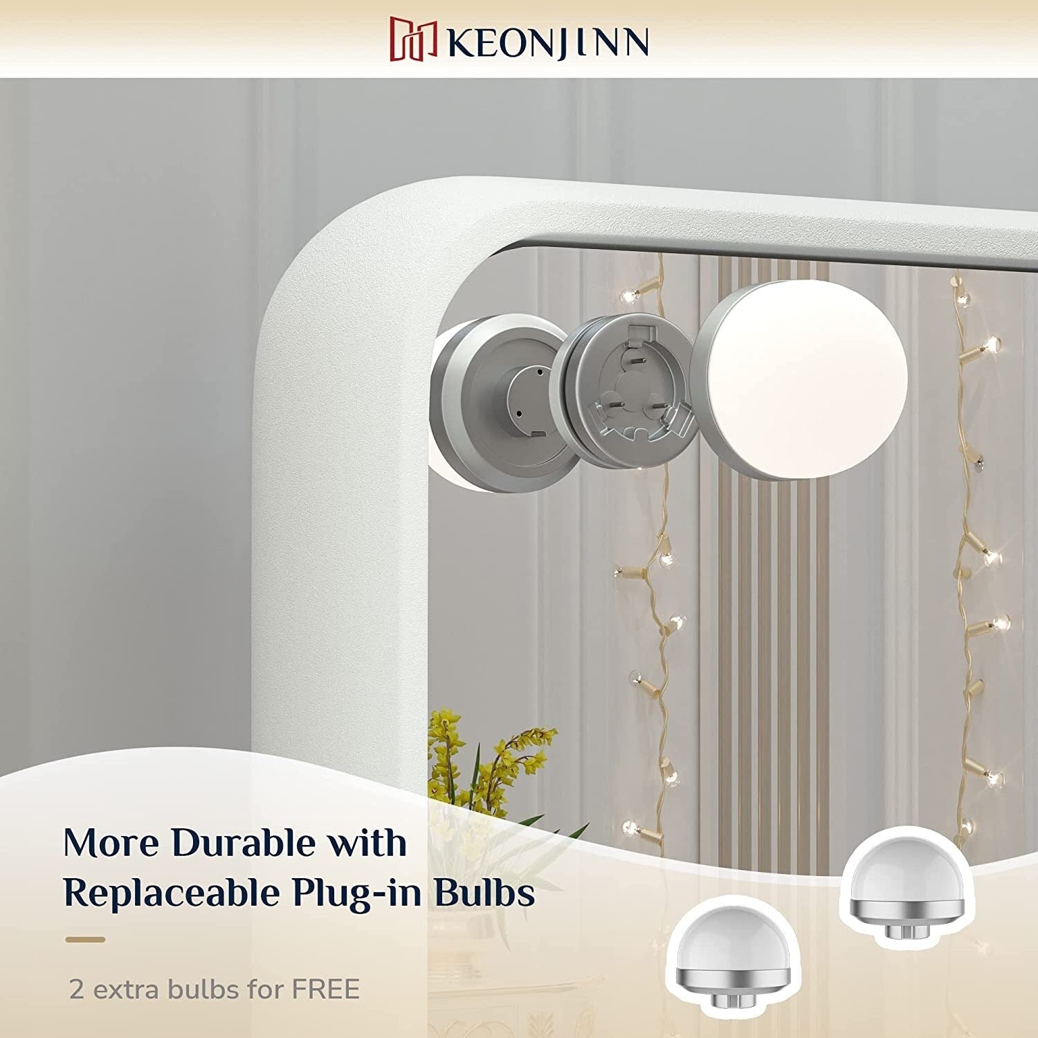 Specchio da trucco LED Keonjinn Hollywood con 15/18 luci LED
