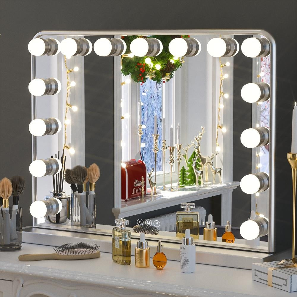Specchio da trucco LED Keonjinn Hollywood con 15/18 luci LED