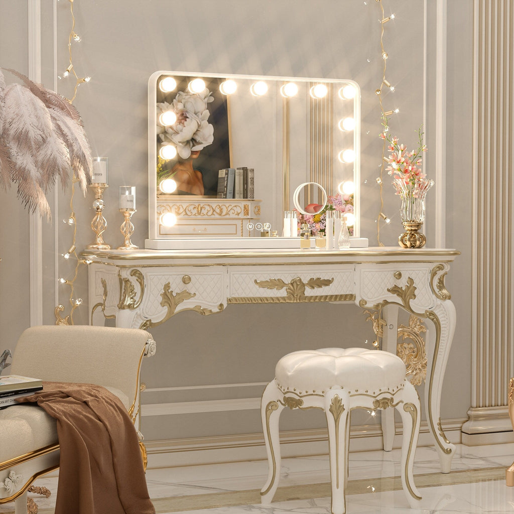 Specchio da trucco LED Keonjinn Hollywood con 15/18 luci LED