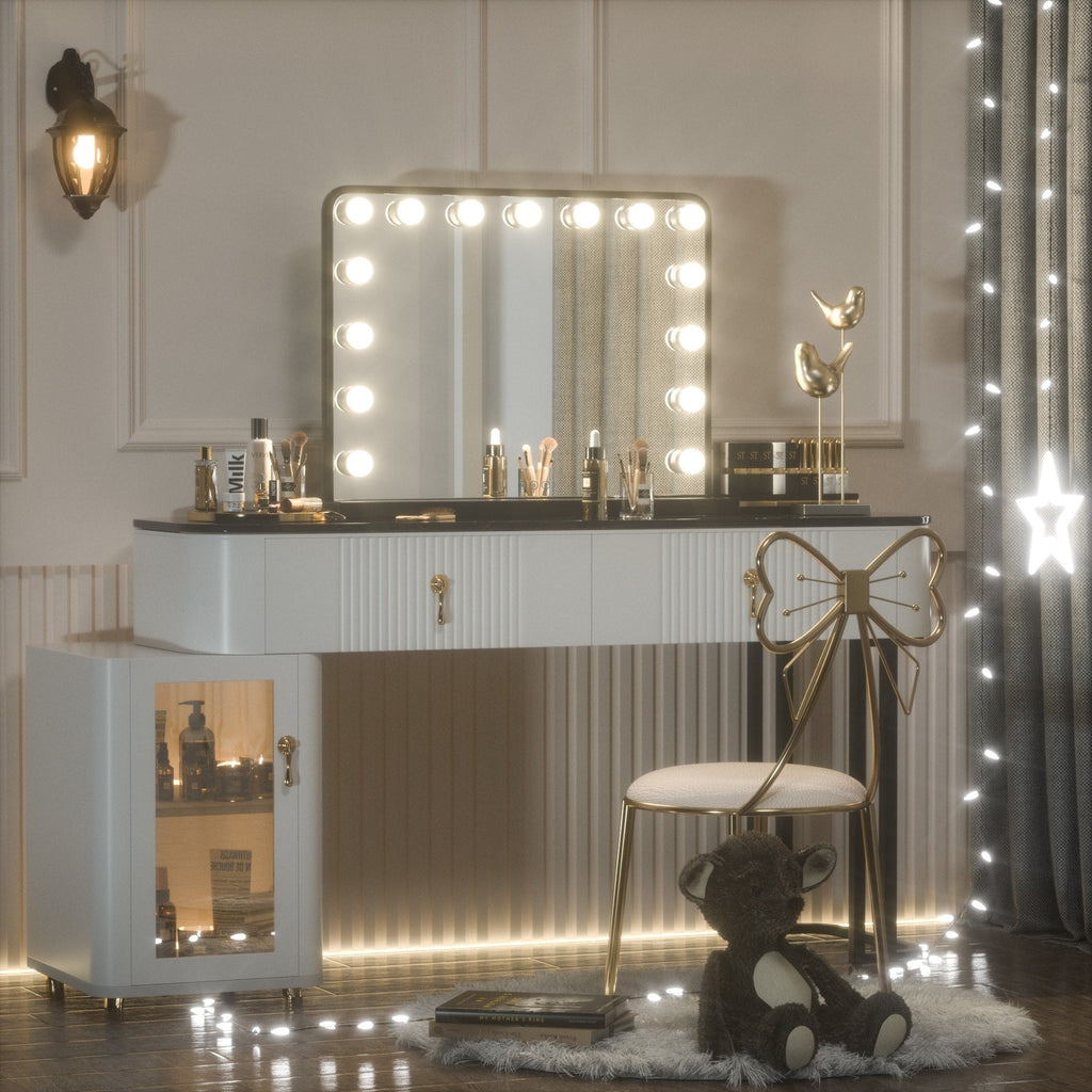 Specchio da trucco LED Keonjinn Hollywood con 15/18 luci LED