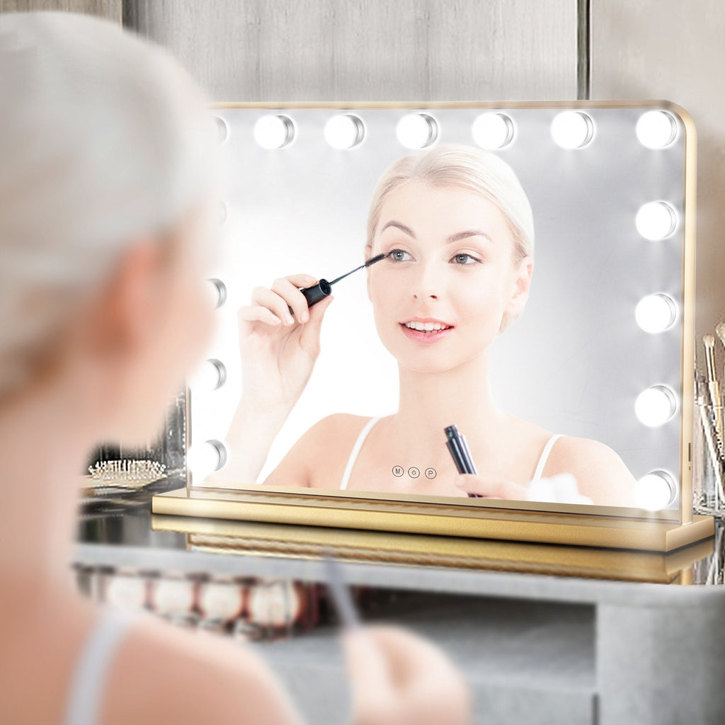 Specchio da trucco LED Keonjinn Hollywood con 15/18 luci LED