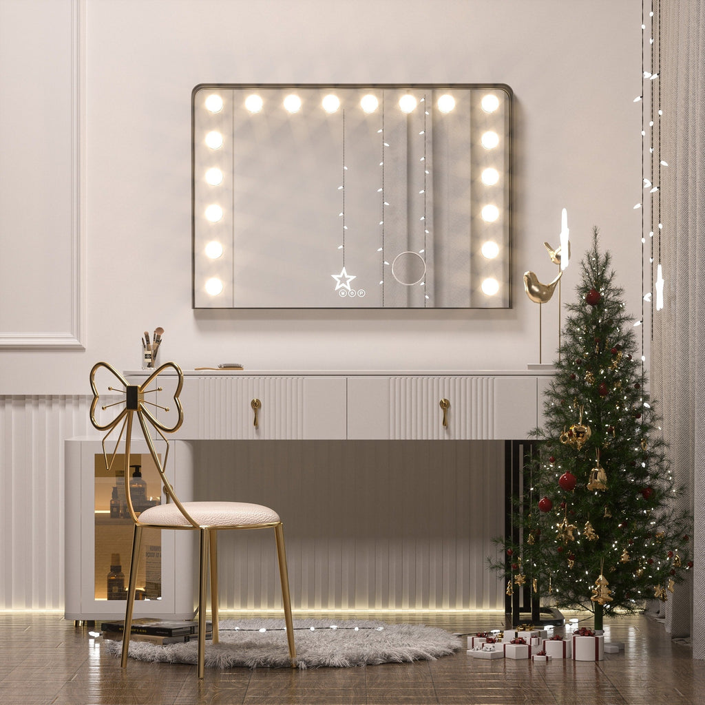 Specchio da trucco LED Keonjinn Hollywood con 15/18 luci LED