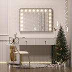 Specchio da trucco LED Keonjinn Hollywood con 15/18 luci LED
