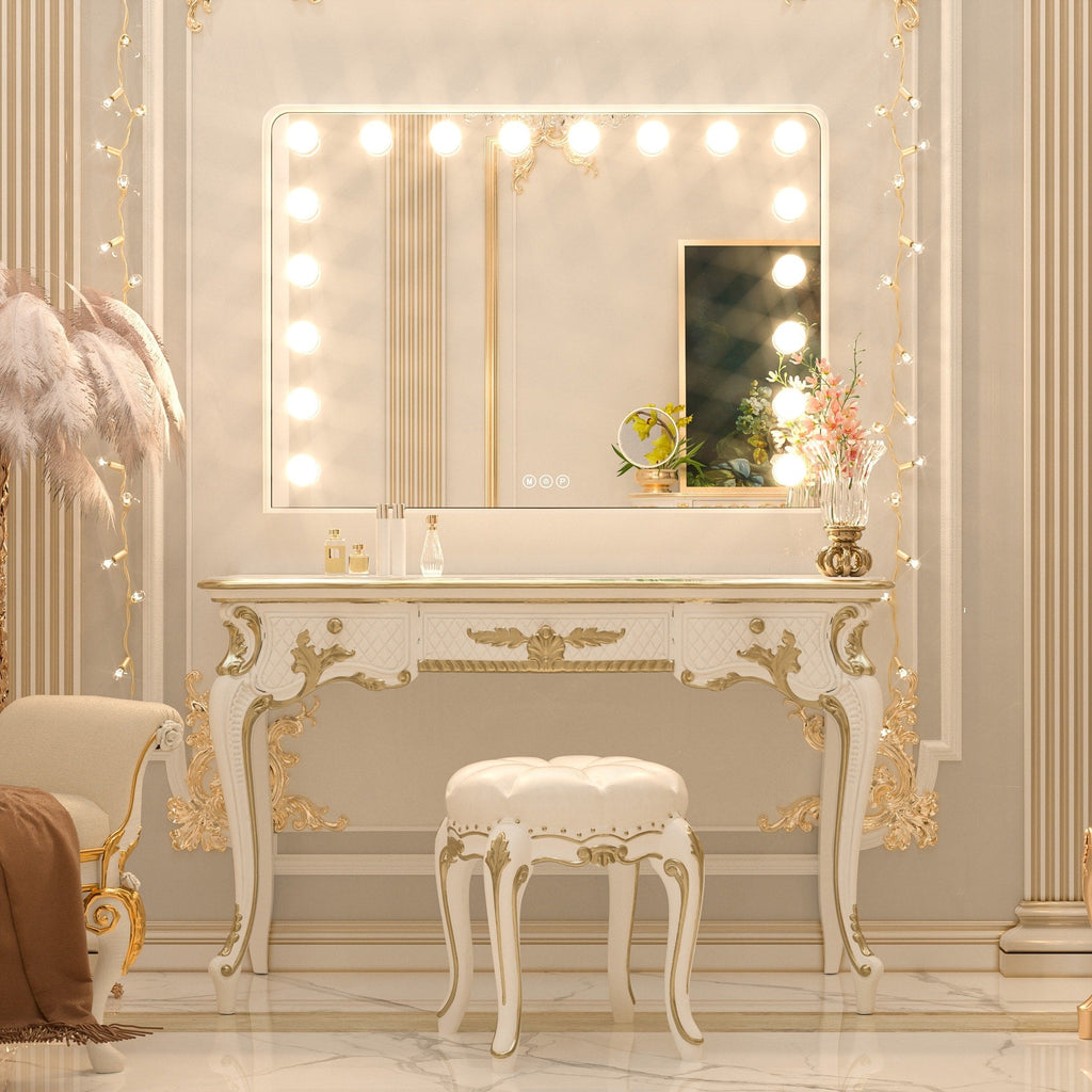 Specchio da trucco LED Keonjinn Hollywood con 15/18 luci LED