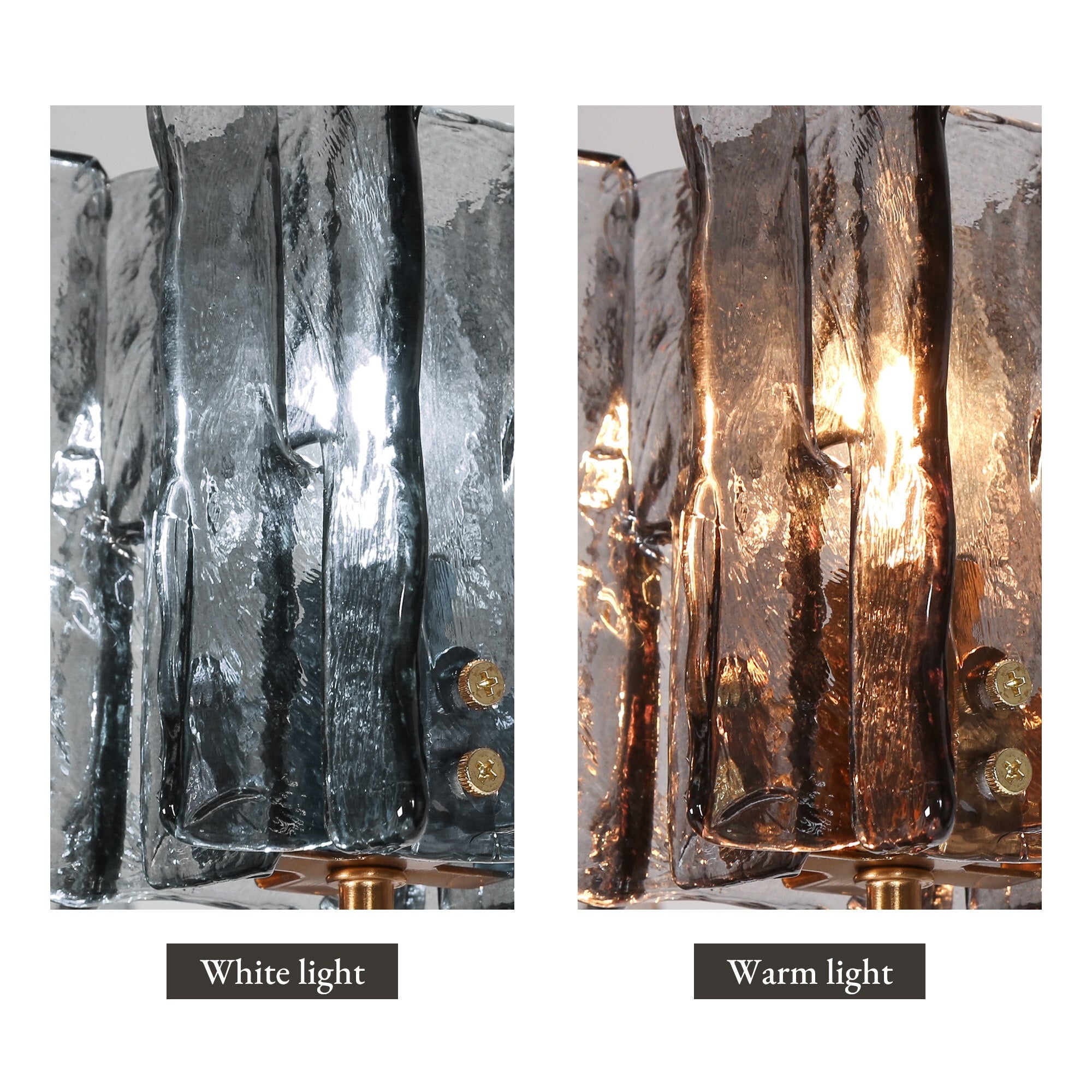 Lampadario lineare moderno Kasy a 5 luci con isola da cucina in vetro testurizzato, design unico