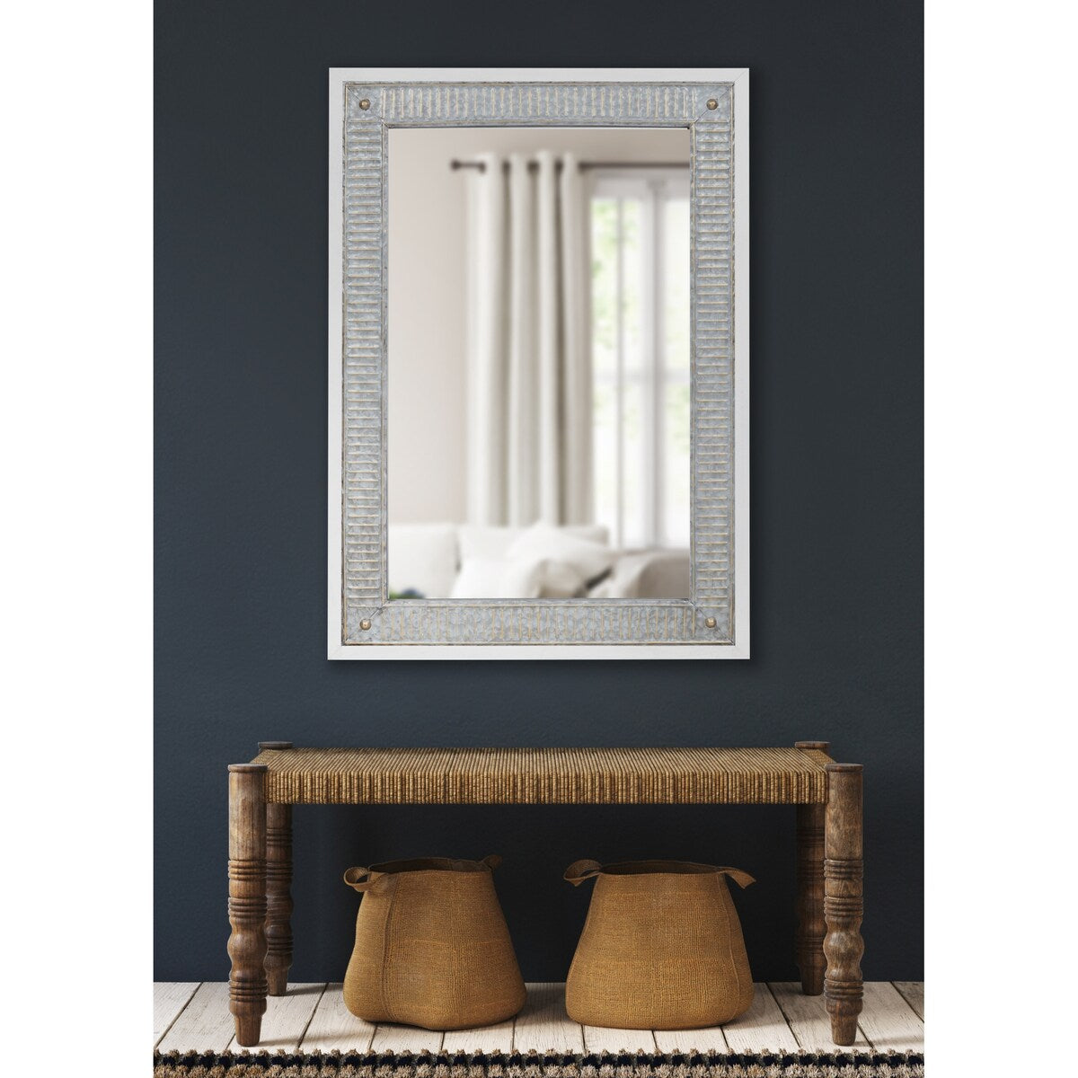 Specchio da parete in legno e metallo Kate e Laurel Deely