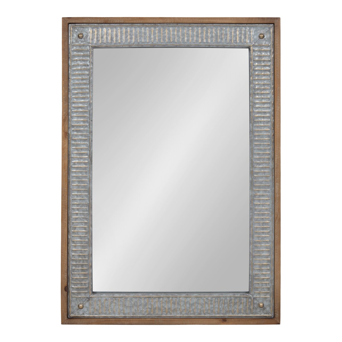 Specchio da parete in legno e metallo Kate e Laurel Deely