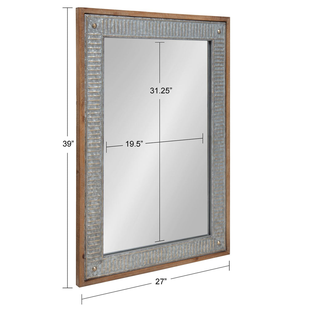 Specchio da parete in legno e metallo Kate e Laurel Deely
