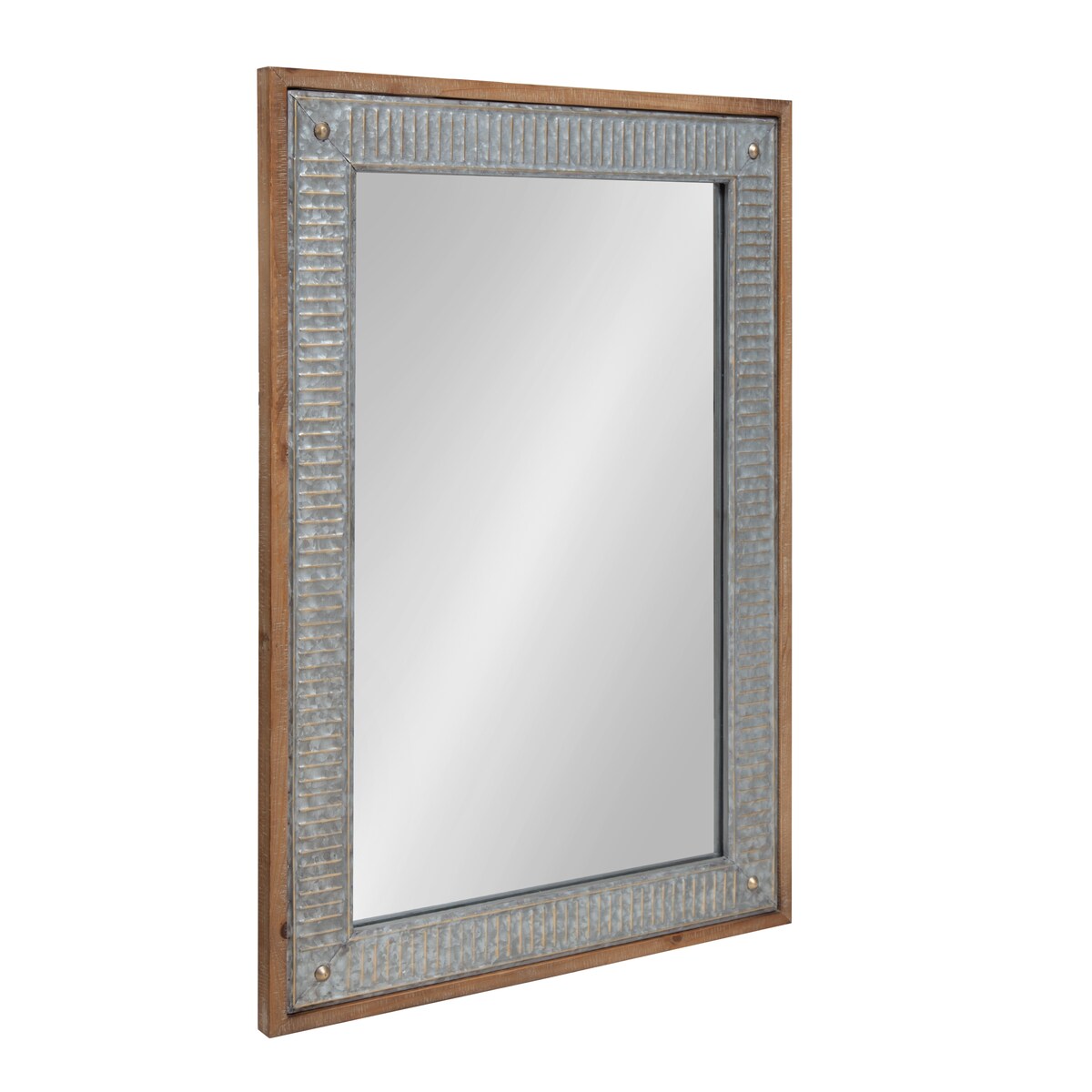 Specchio da parete in legno e metallo Kate e Laurel Deely