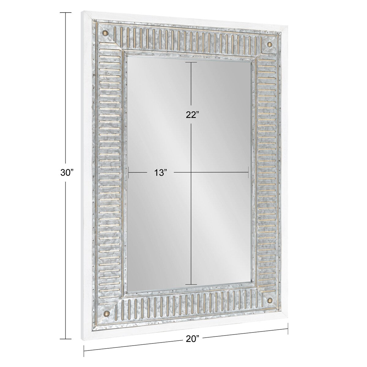 Specchio da parete in legno e metallo Kate e Laurel Deely