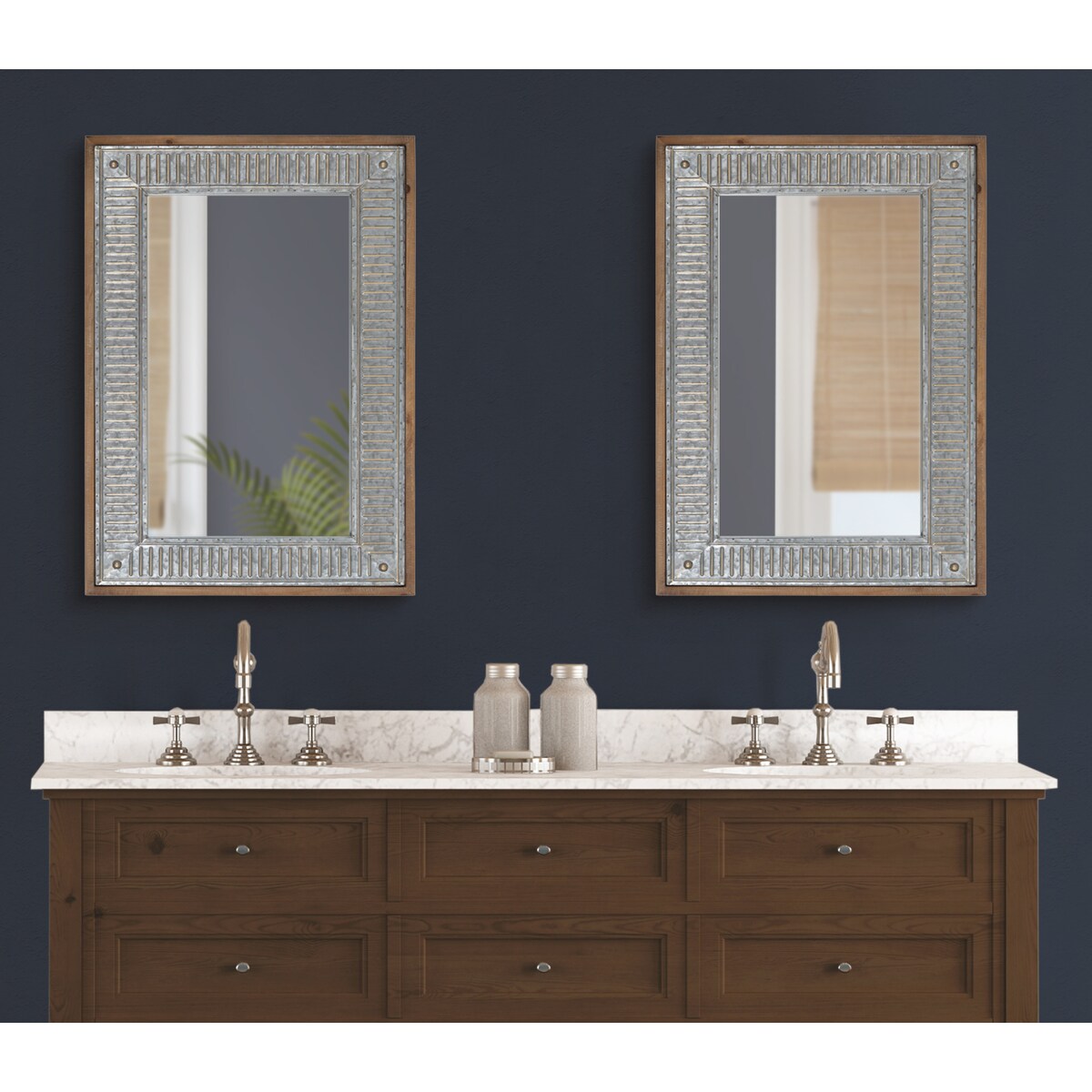 Specchio da parete in legno e metallo Kate e Laurel Deely