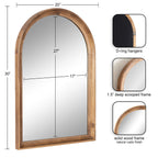 Specchio da parete in legno ad arco di Kate e Laurel Hatherleigh