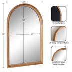 Specchio da parete in legno ad arco di Kate e Laurel Hatherleigh