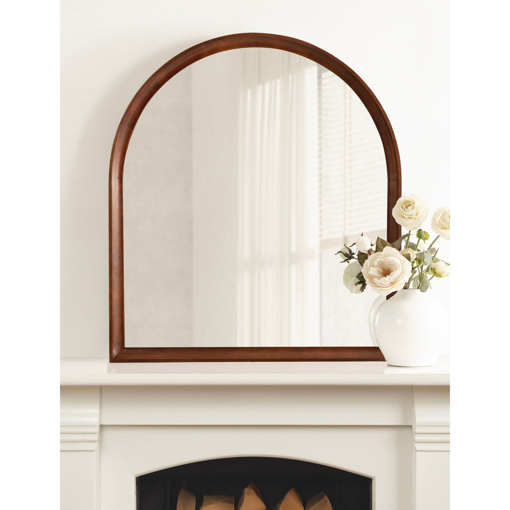 Specchio da parete in legno ad arco di Kate e Laurel Hatherleigh