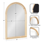 Specchio da parete in legno ad arco di Kate e Laurel Hatherleigh